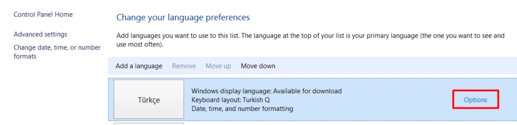 Dil Paketleri Listesi