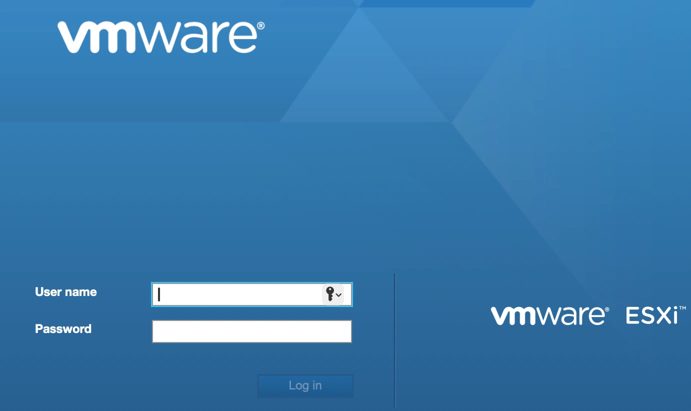 ESXi Şifre Değiştirme - 1. Adım